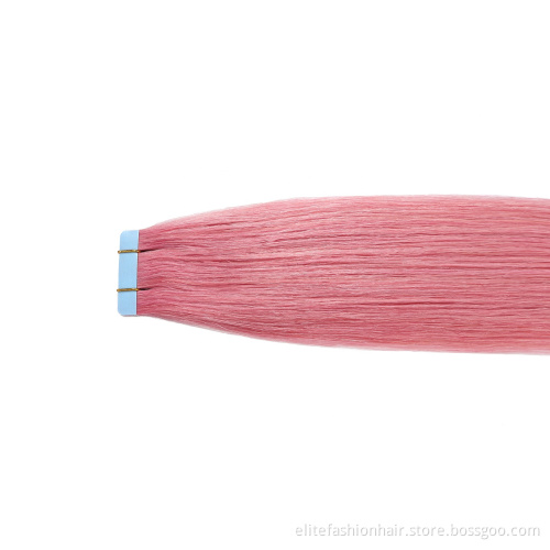 Hot sells high quality double drawn Colored Hair Extensions Straight 100% human tape in hair extensions tape in human hair